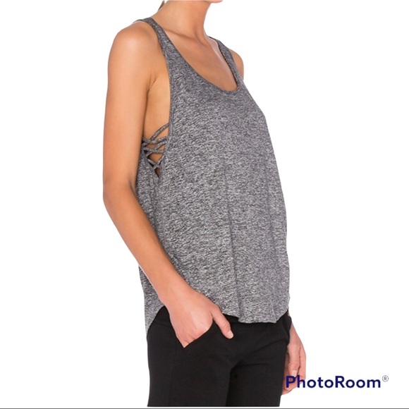 BEYOND YOGA Criss-Cross Side Jersey Muscle Tank in Black - SZ SMALL - Picture 3 of 9